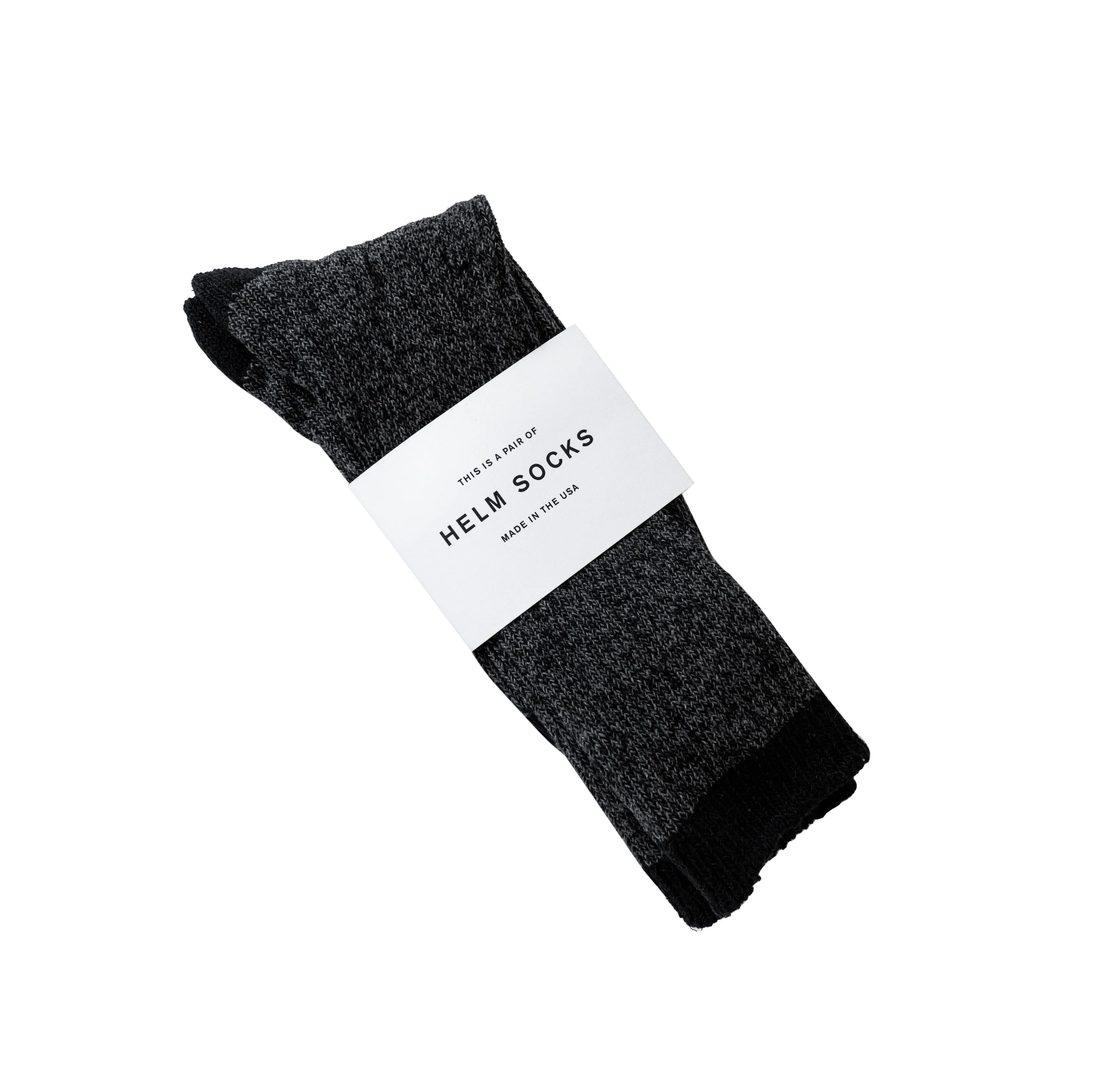 HELM Cabin Socks - Black   Grey