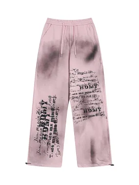 High Street Spray Printed Casual Sweatpants