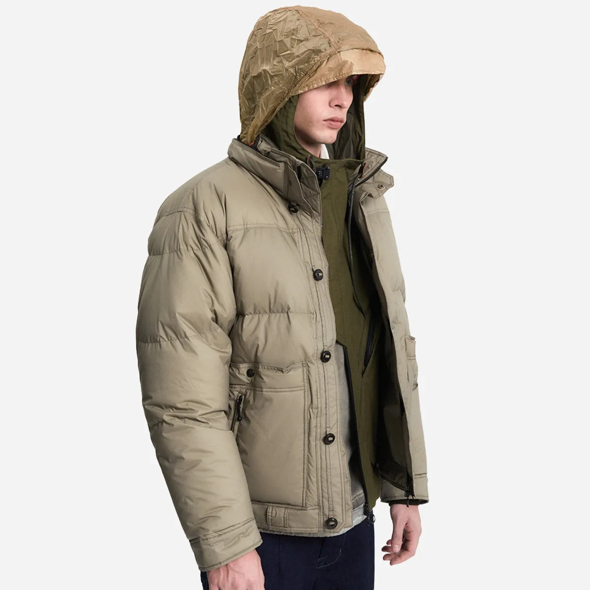 HIKER DOWN JUMPER JACKET - SAND BEIGE