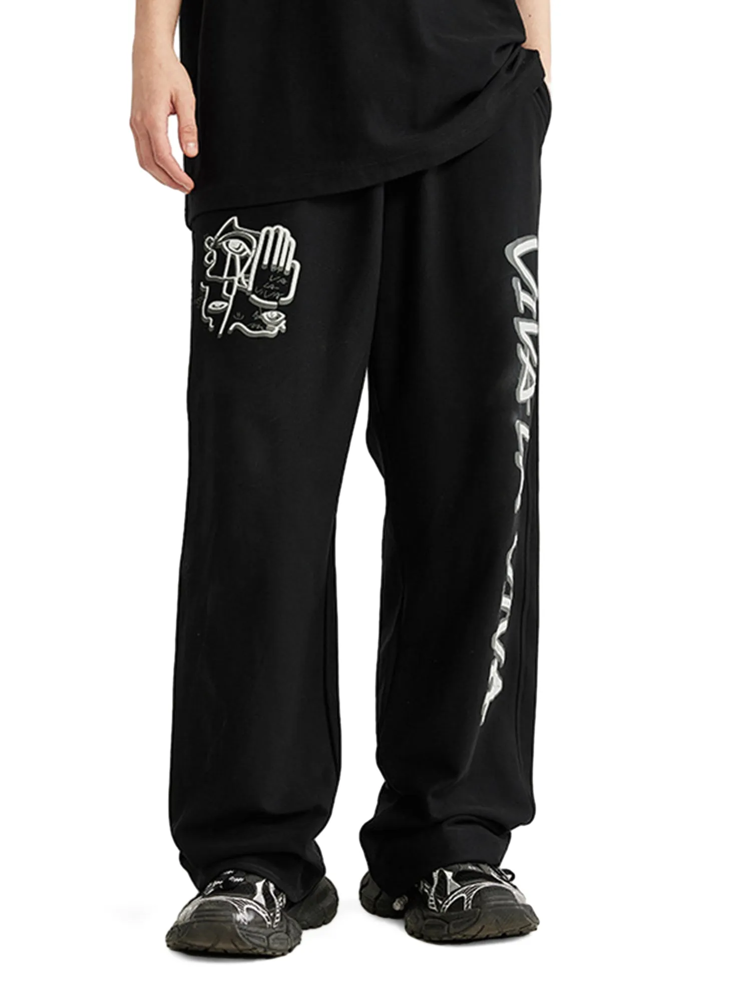 Hip-hop Letter Print Loose Casual Sweatpants