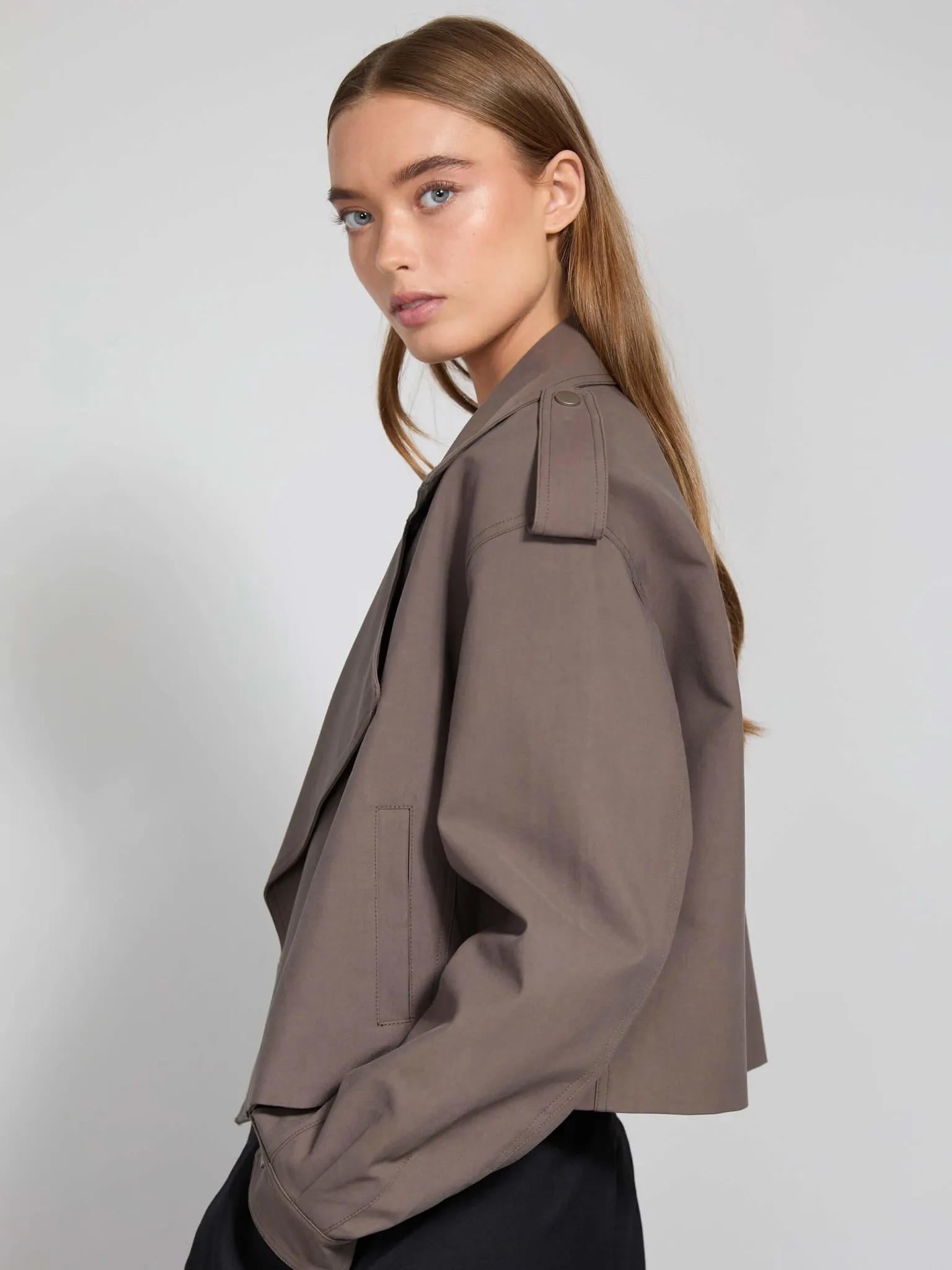 IBEN CANVAS JACKET - BROWN