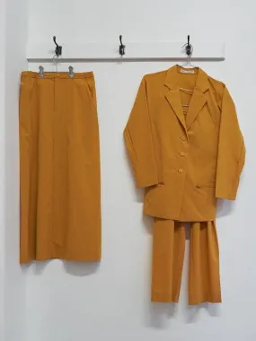 issey miyake three piece jacket / trouser / skirt set