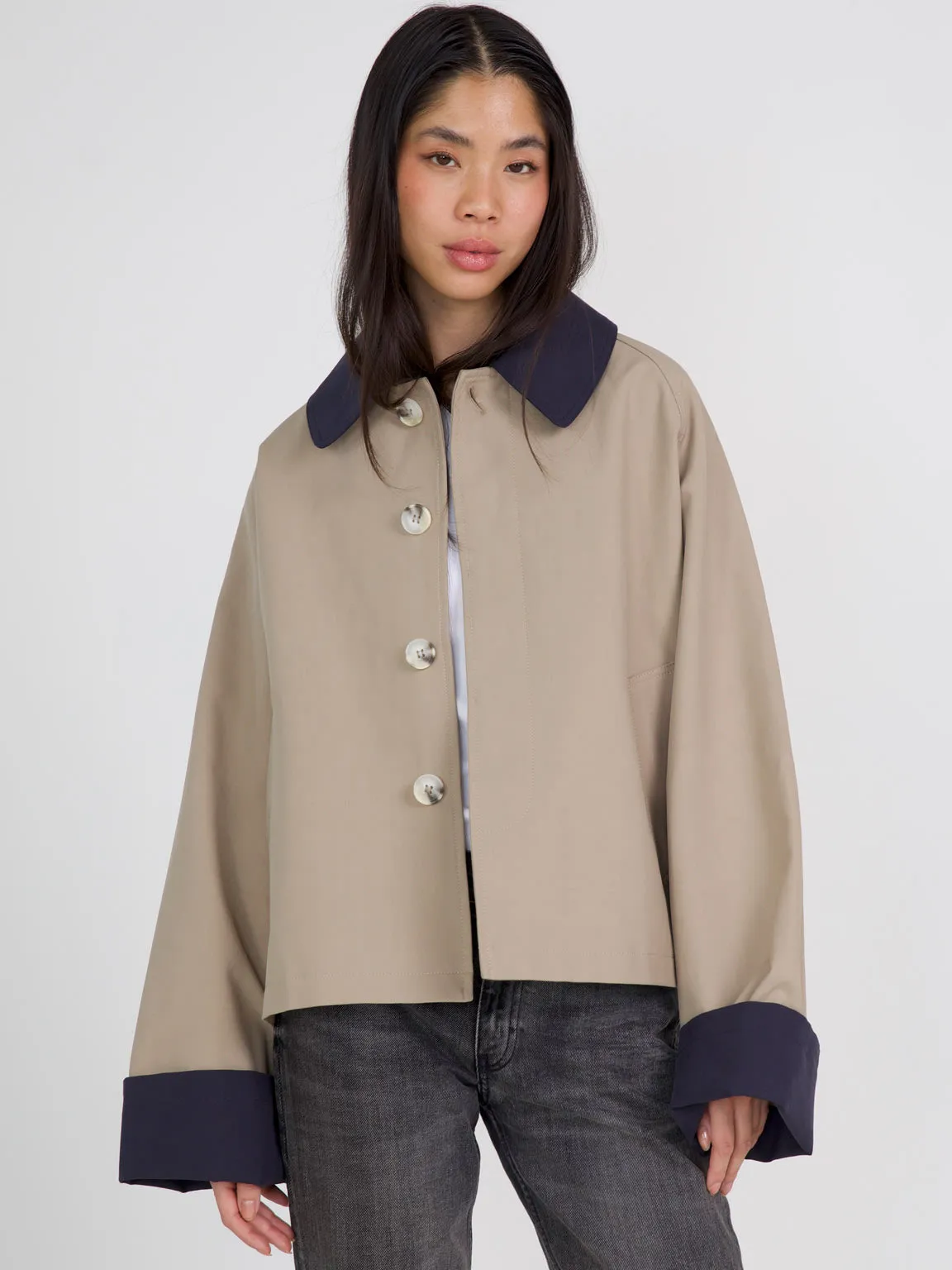 JOEL CANVAS JACKET - BEIGE