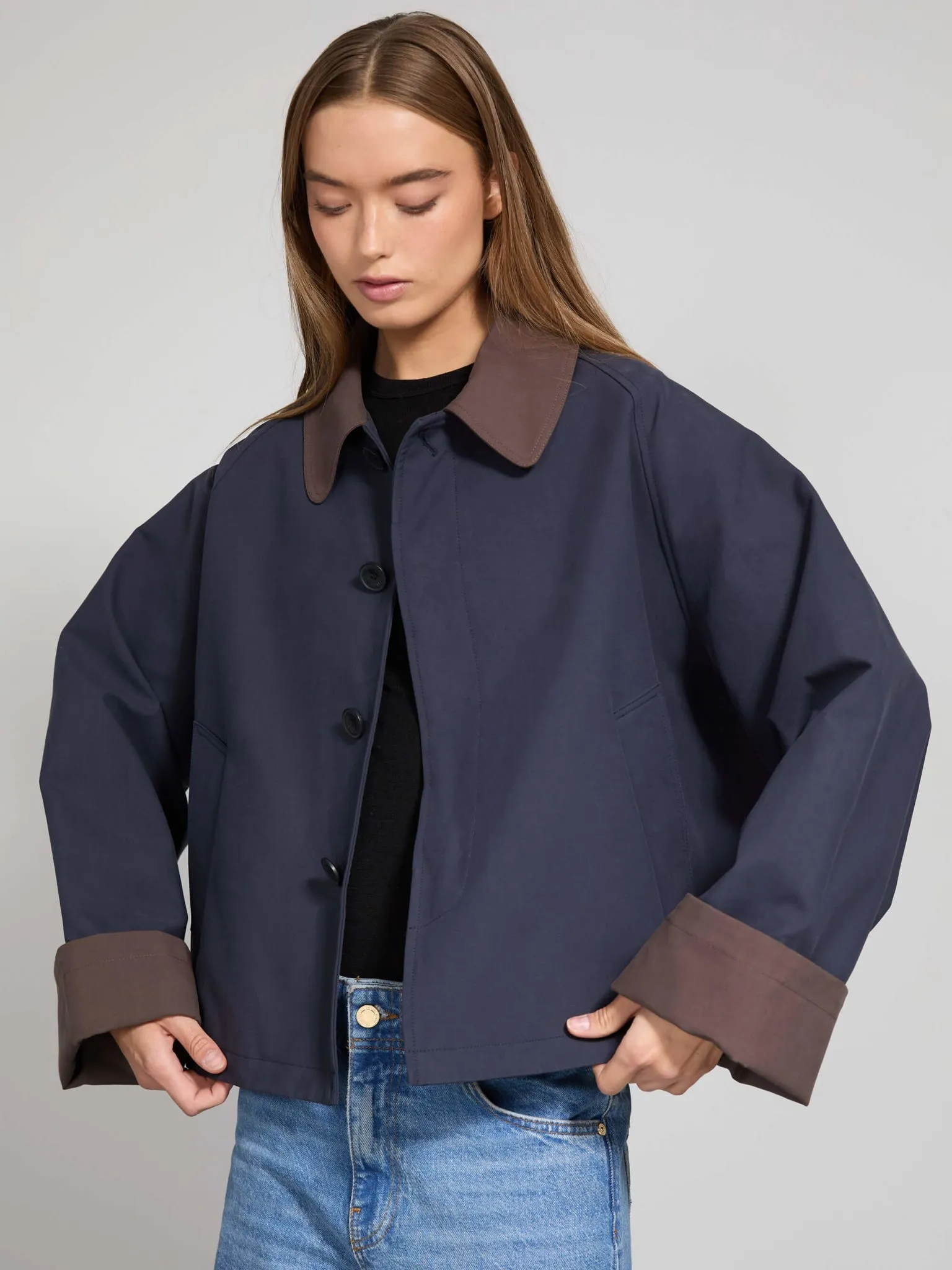 JOEL CANVAS JACKET - NAVY