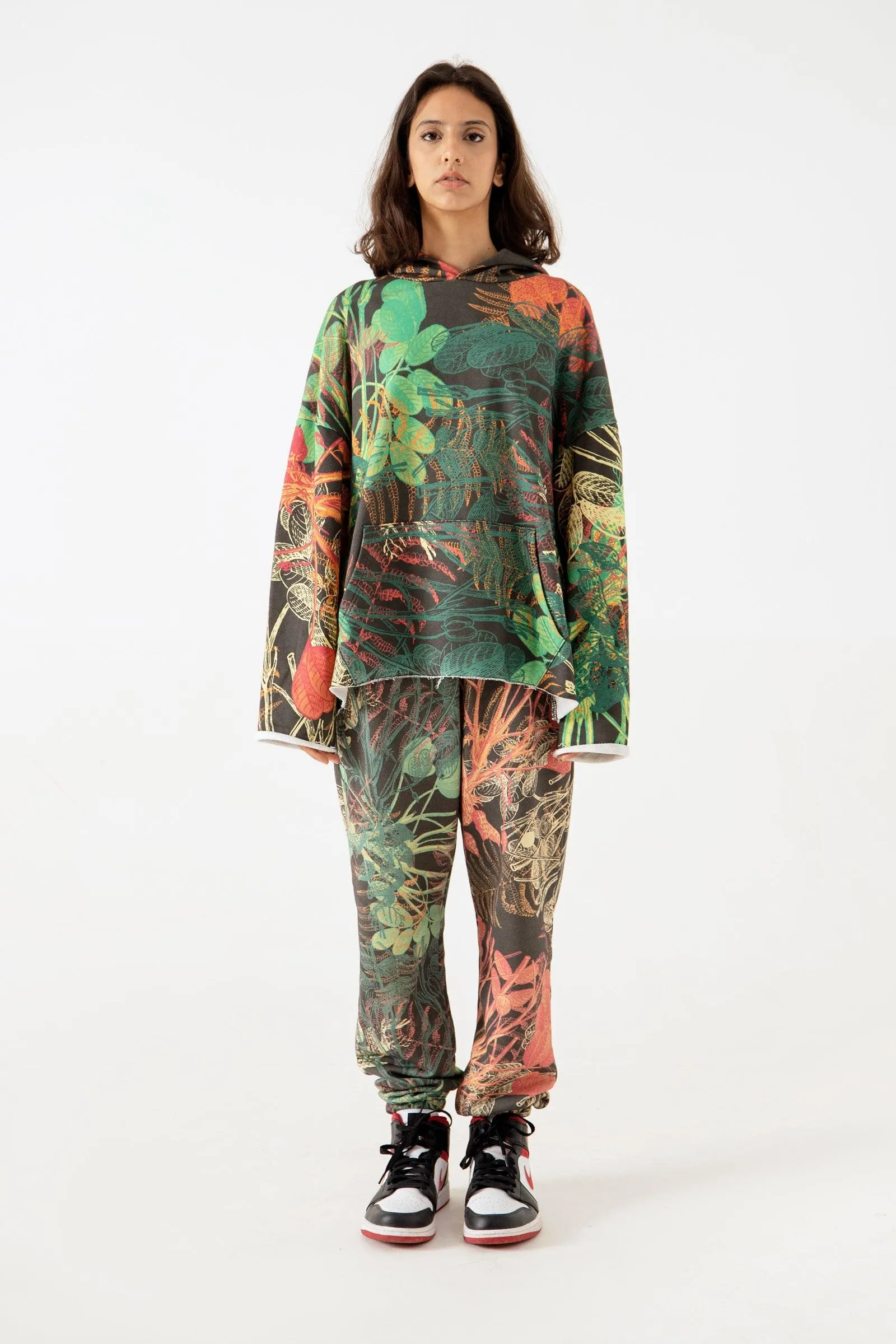 JUNGLE PRINTED FLEECE SWEATPANTS