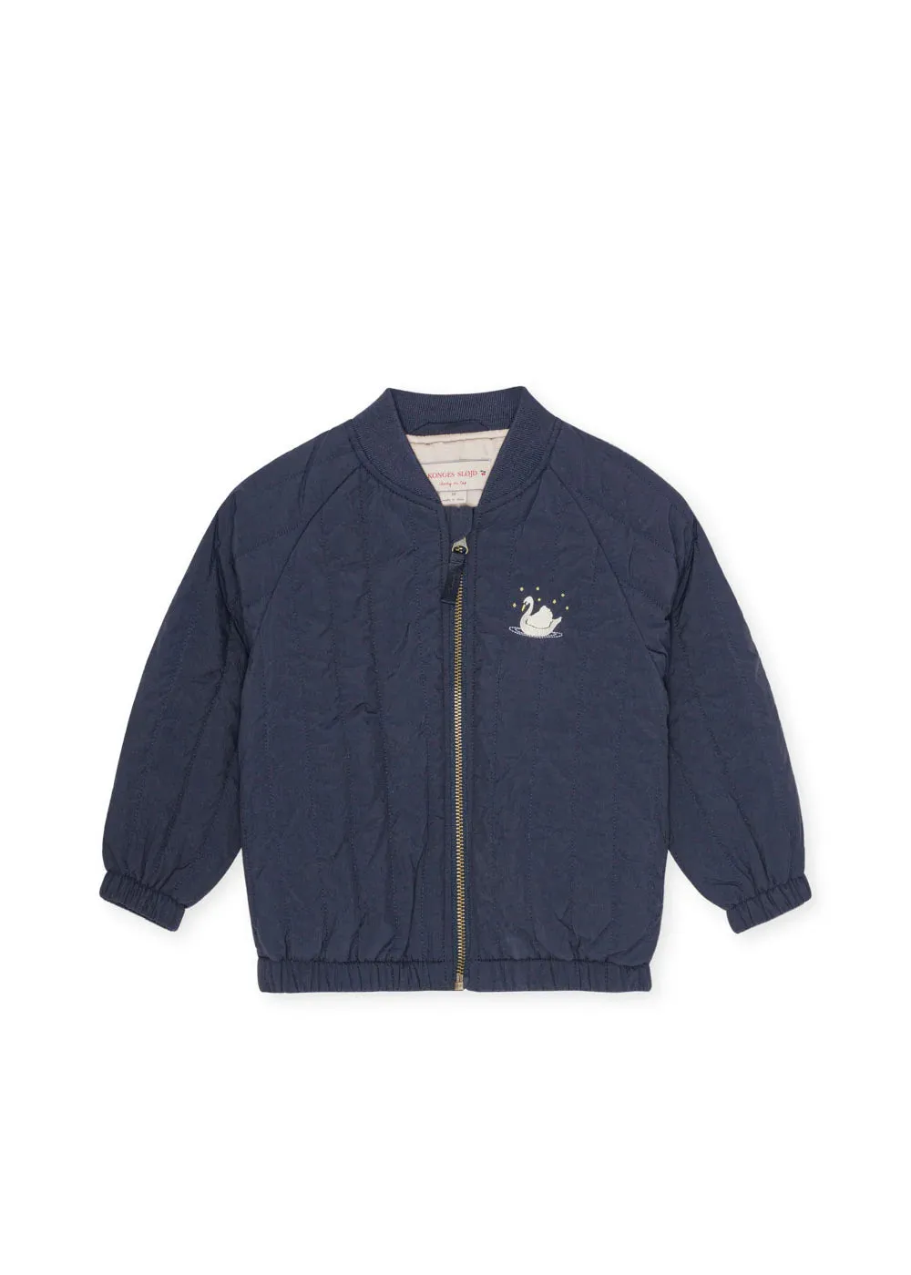 Juno Sequin Bomber Jacket in Navy Swan