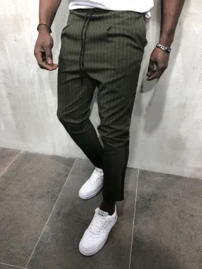 Khaki Banding Casual Jogger Pant A56 Streetwear Jogger Pants