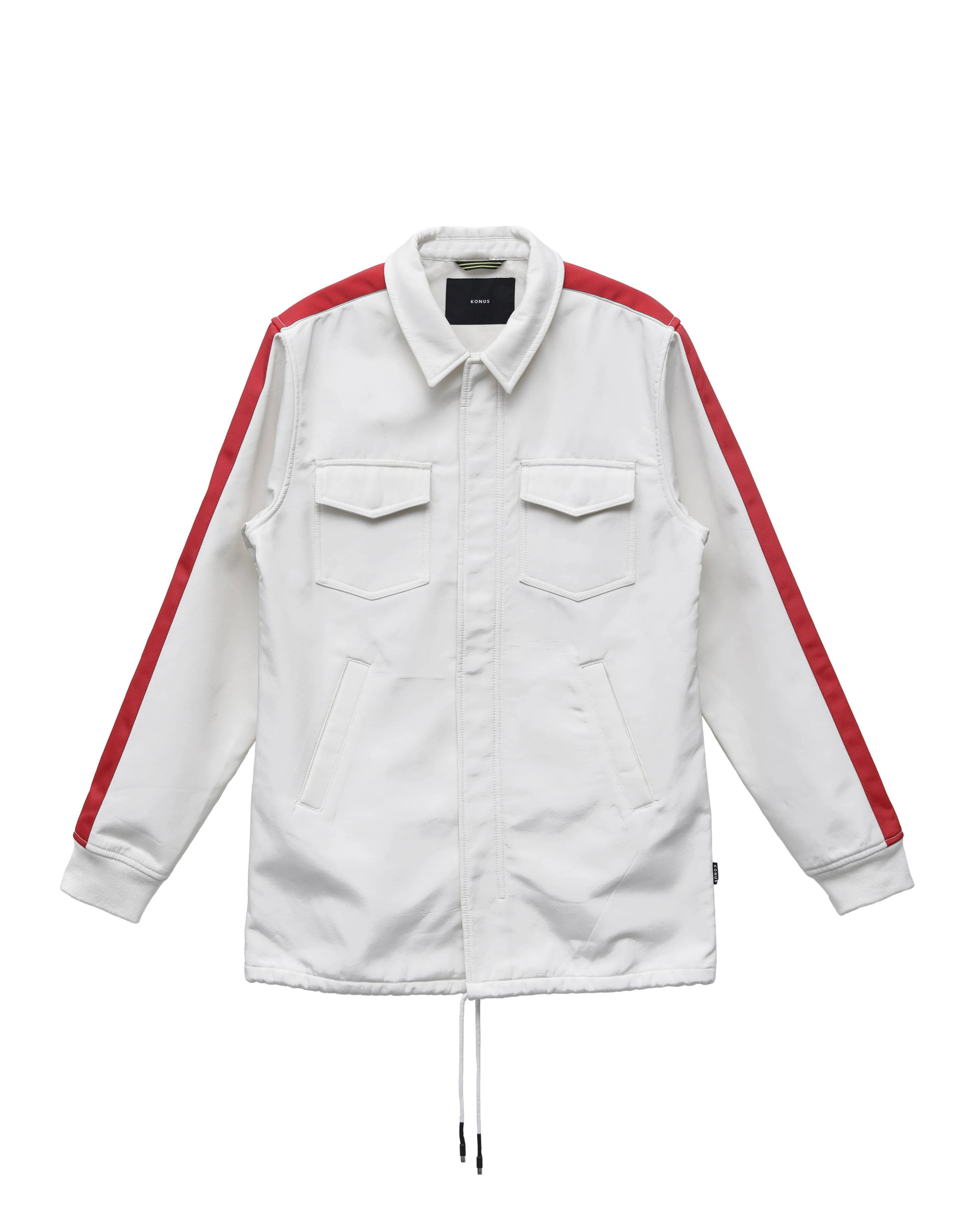 Konus Men's Bonded Fabric Coaches Jacket in White