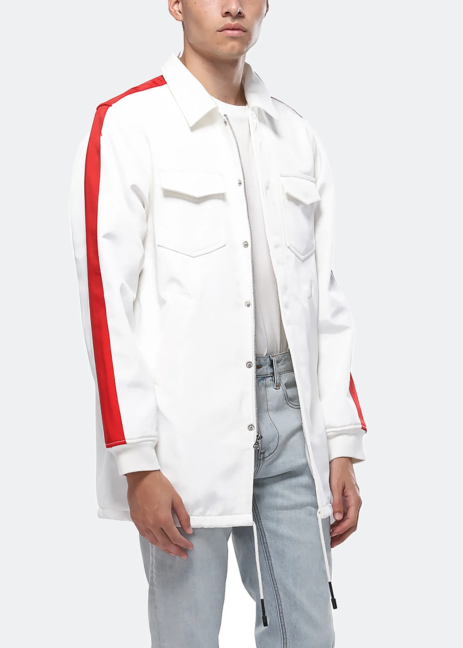 Konus Men's Bonded Fabric Coaches Jacket in White