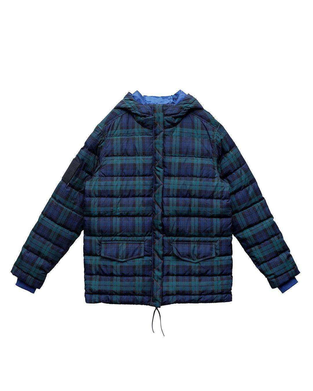 Konus Men's Plaid Duck Down Parka in Hunter