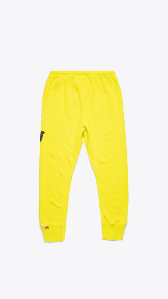 Large 3/4 Sweats - Glow Yellow