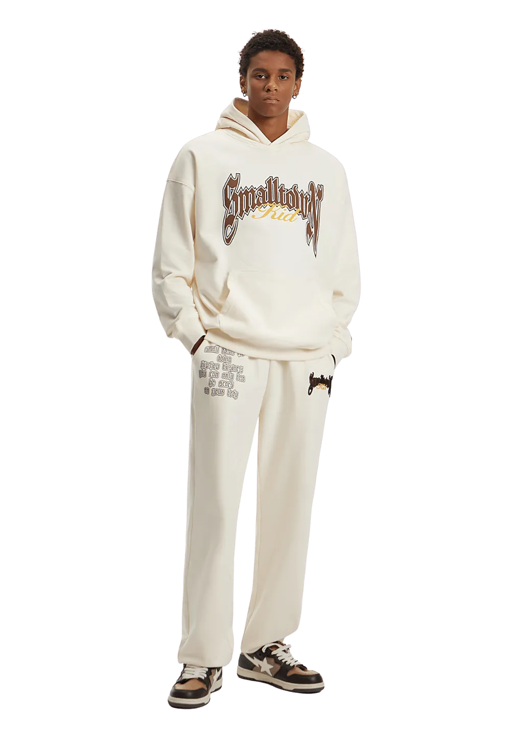 Logo Curved Print Sweatpants