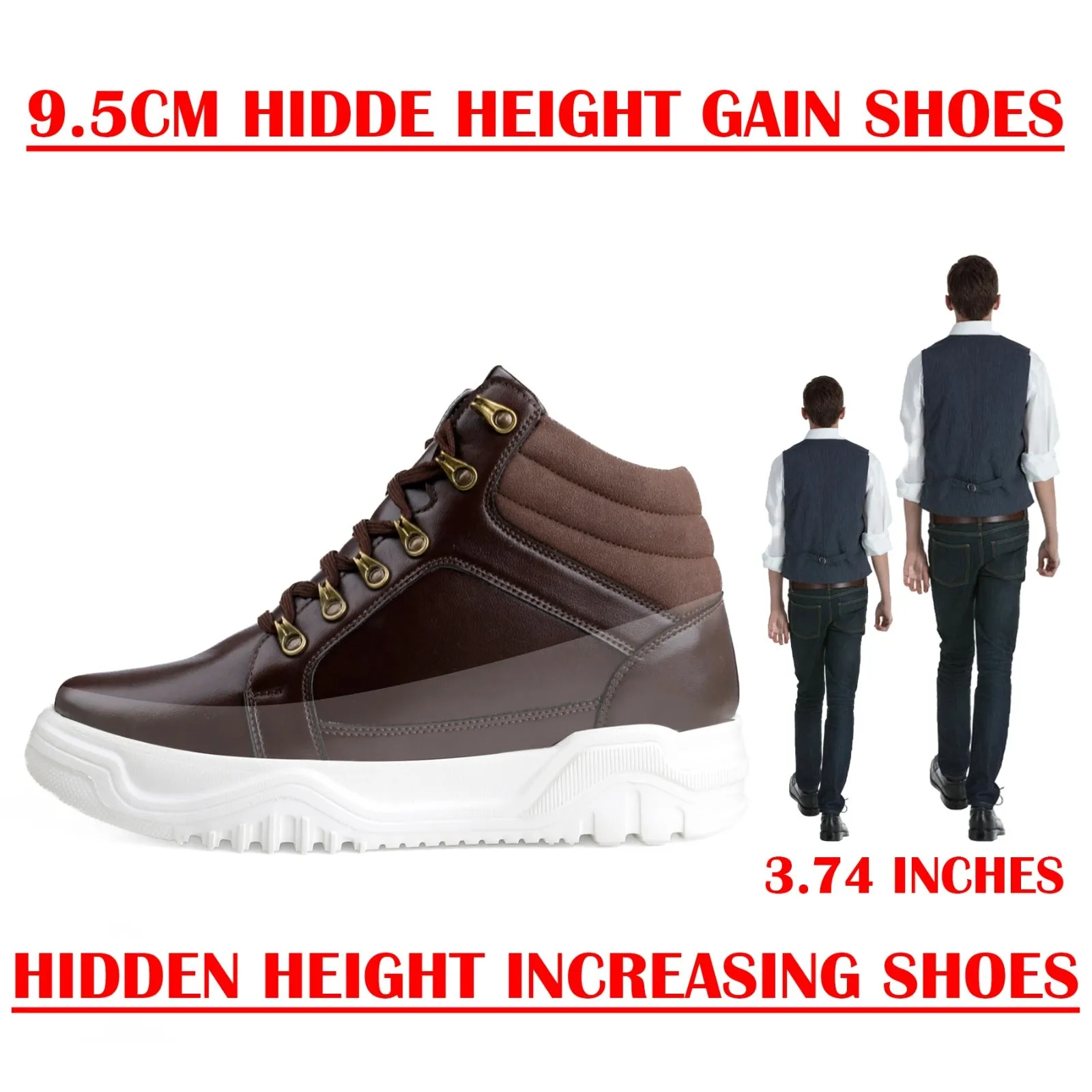 Men's 3.74 (9.5CM) Inches Hidden Height Increasing Shoes