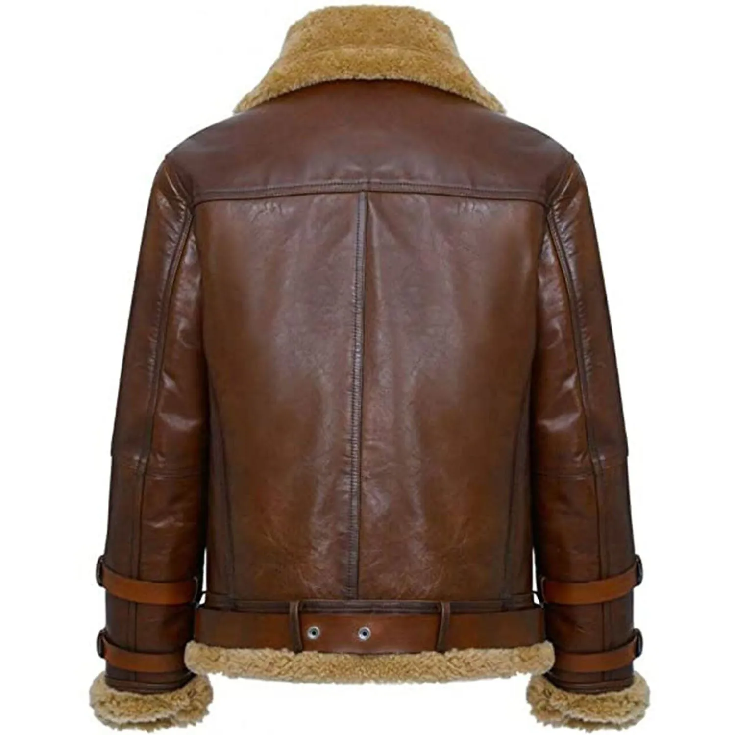 Men's Airforce Brown RAF B3 Aviator Leather Jacket