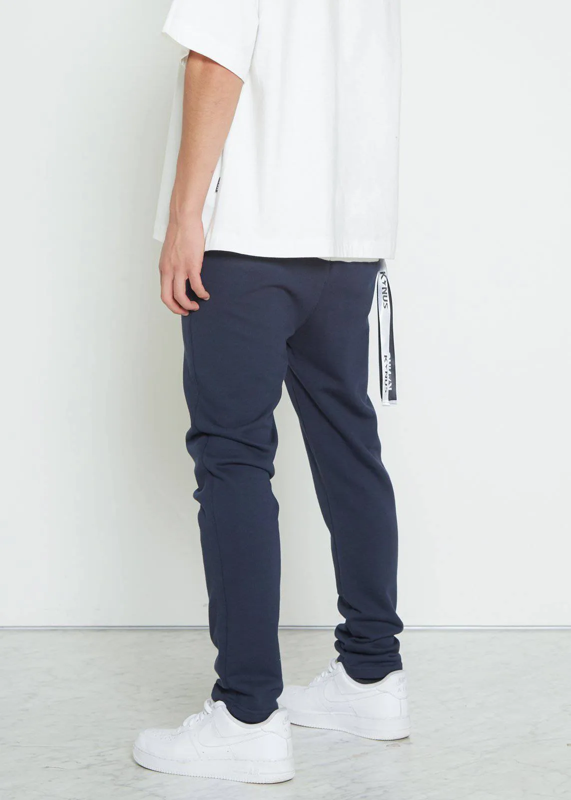 Men's Stripe Sweatpants in Navy