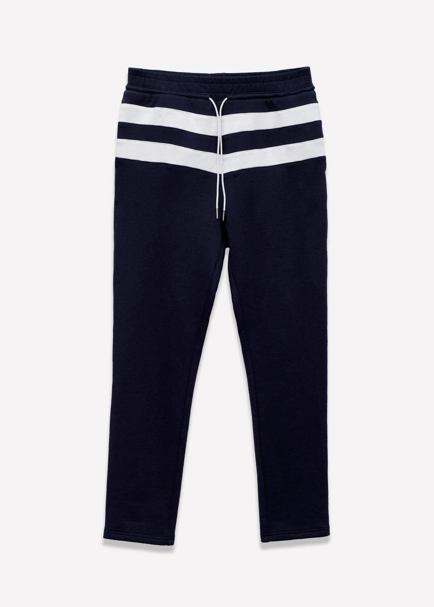 Men's Stripe Sweatpants in Navy