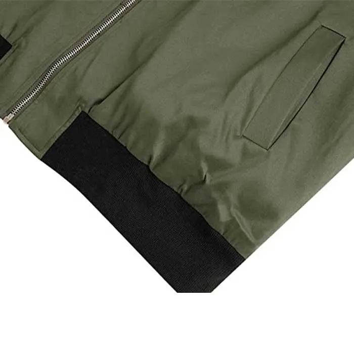 Military Green Lightweight Bomber Men's Jacket