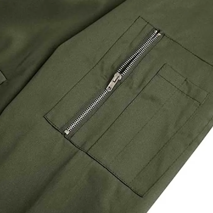 Military Green Lightweight Bomber Men's Jacket