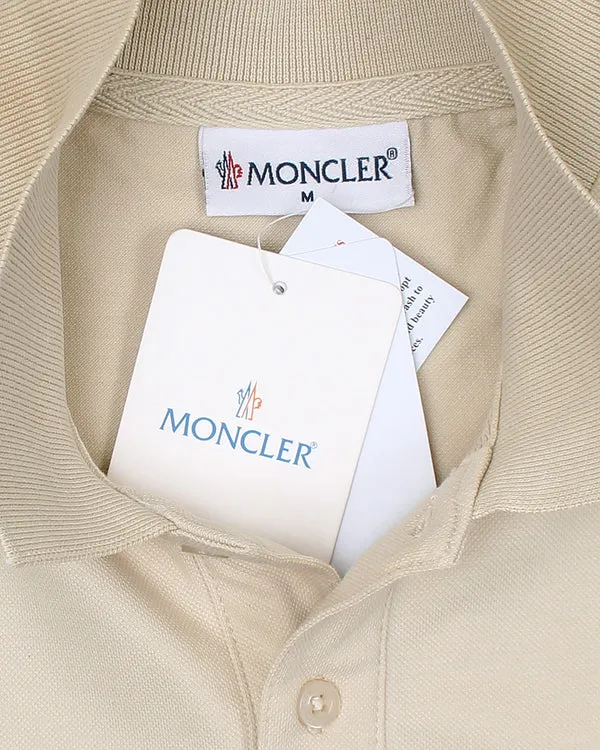 MO - Men 'Beige' Moncler Embroidered Logo Polo MO881