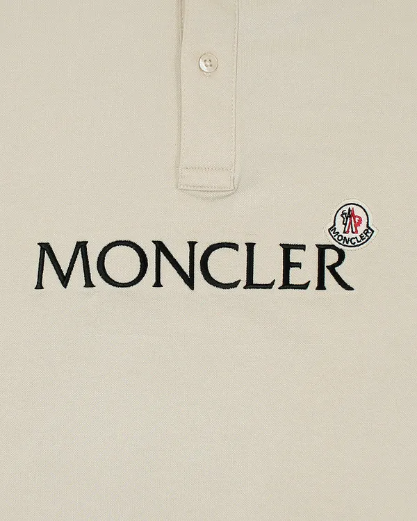 MO - Men 'Beige' Moncler Embroidered Logo Polo MO881