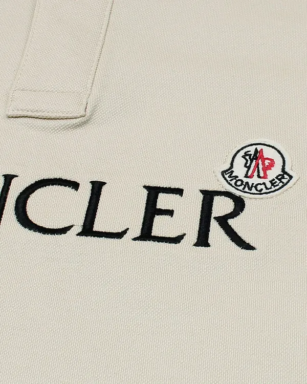 MO - Men 'Beige' Moncler Embroidered Logo Polo MO881