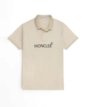 MO - Men 'Beige' Moncler Embroidered Logo Polo MO881