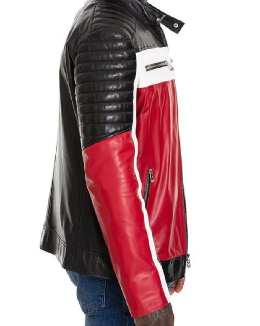 Multicolor Leather Jacket Mens