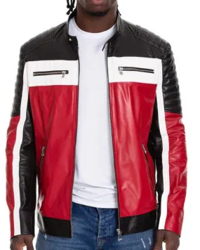 Multicolor Leather Jacket Mens