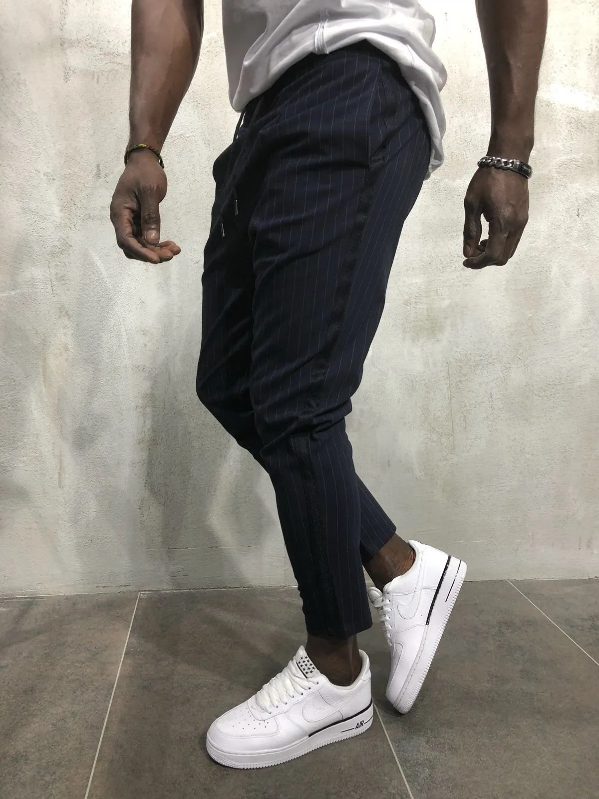 Navy Banding Casual Jogger Pant A56 Streetwear Jogger Pants