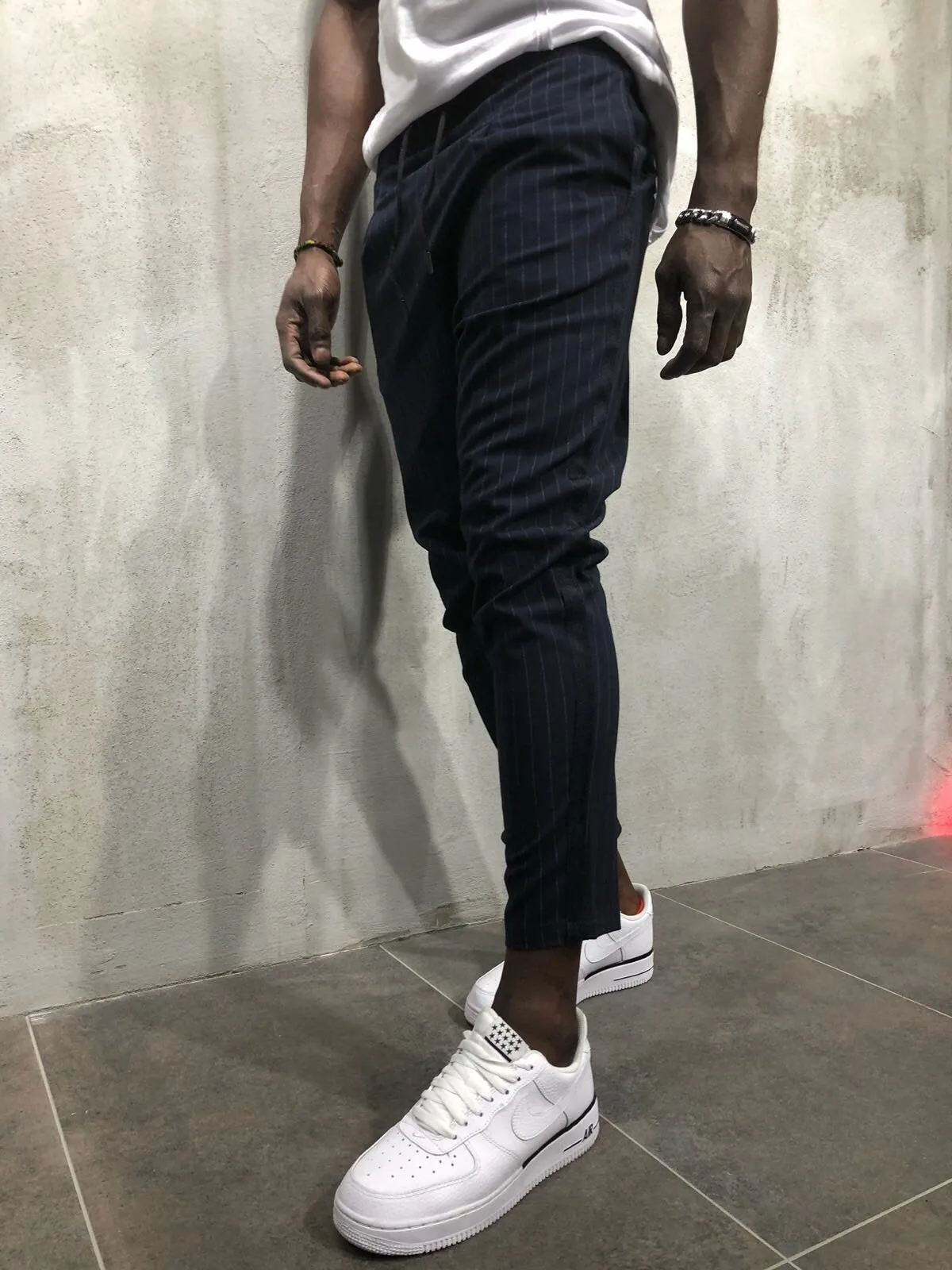 Navy Banding Casual Jogger Pant A56 Streetwear Jogger Pants