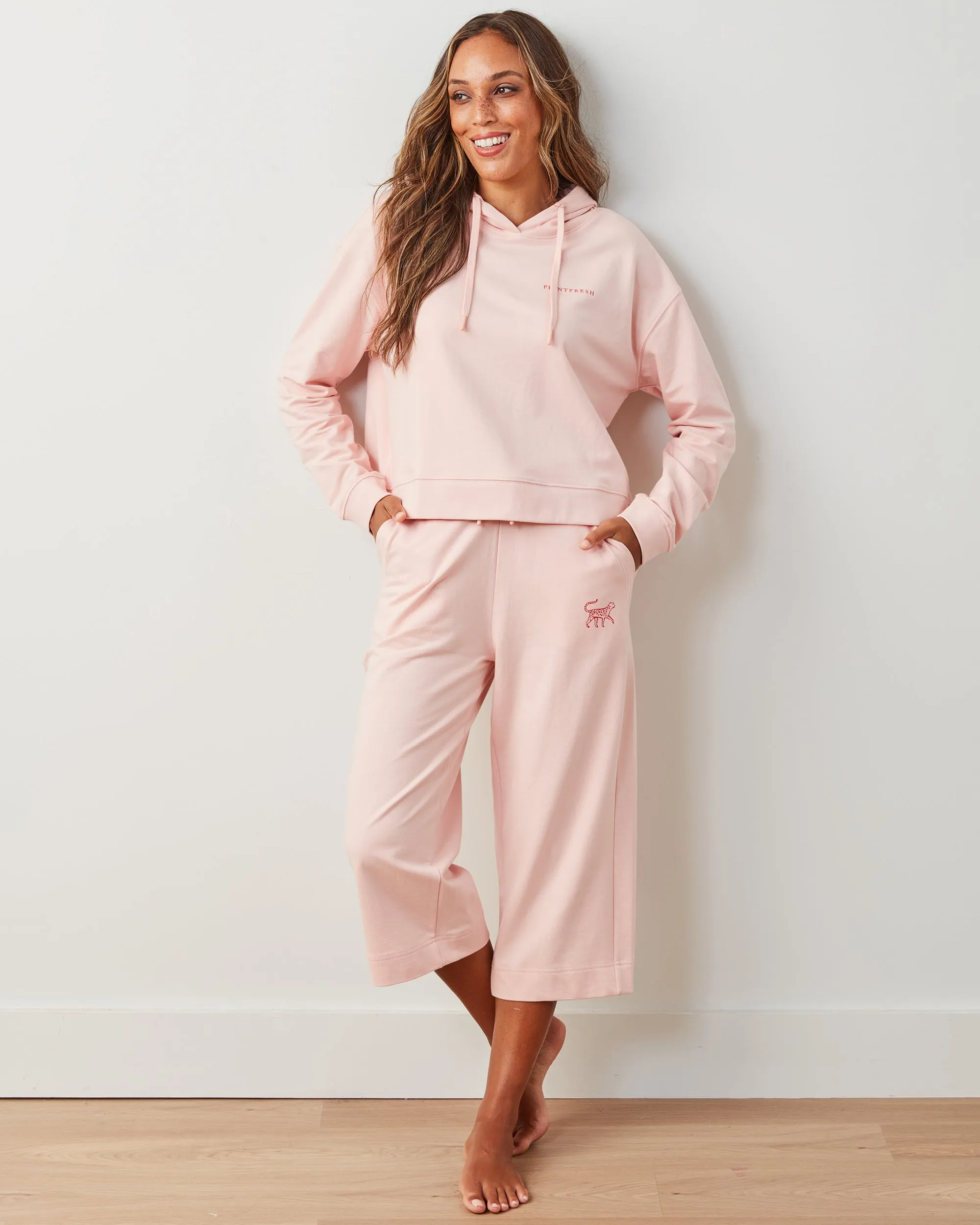 Pale Pink - Down Time Cropped Sweatpants - Cropped Sweatpants