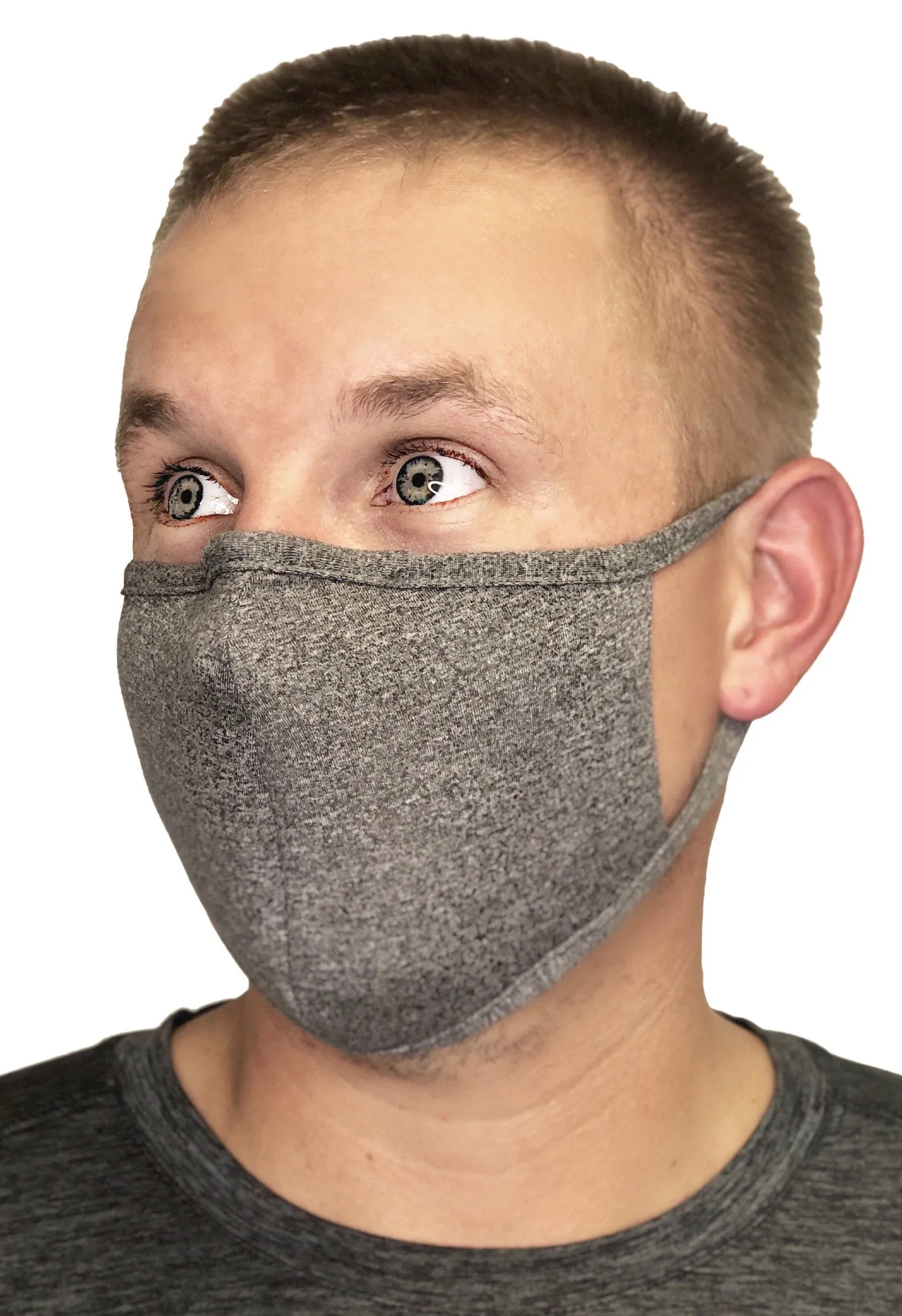 Protective Mask With Contoured Nose Piece