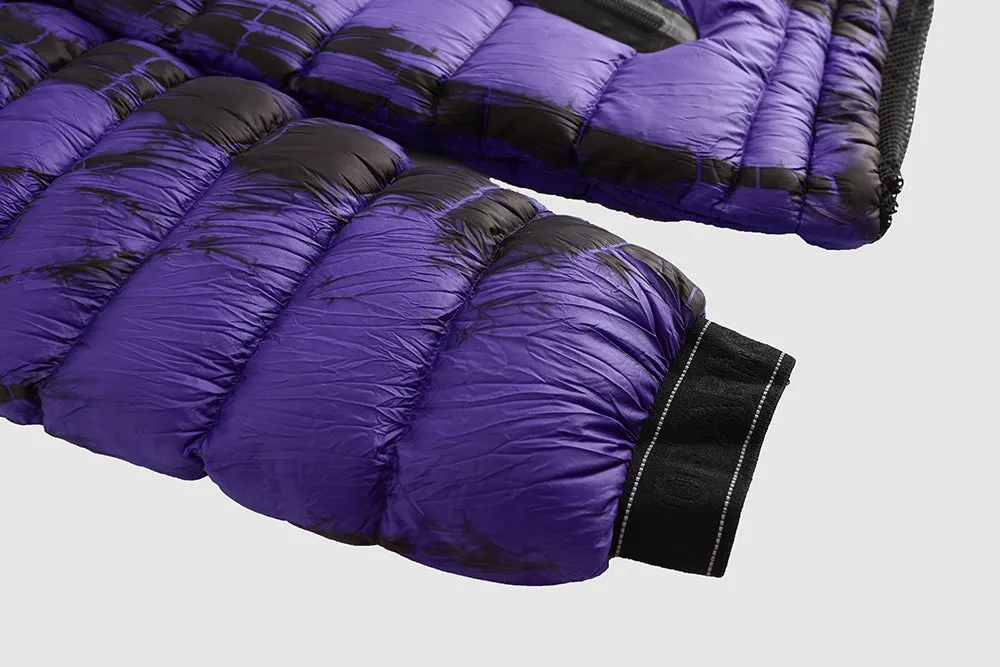 Purple Tie Dyed Puffer - Packable Airplane Pillow