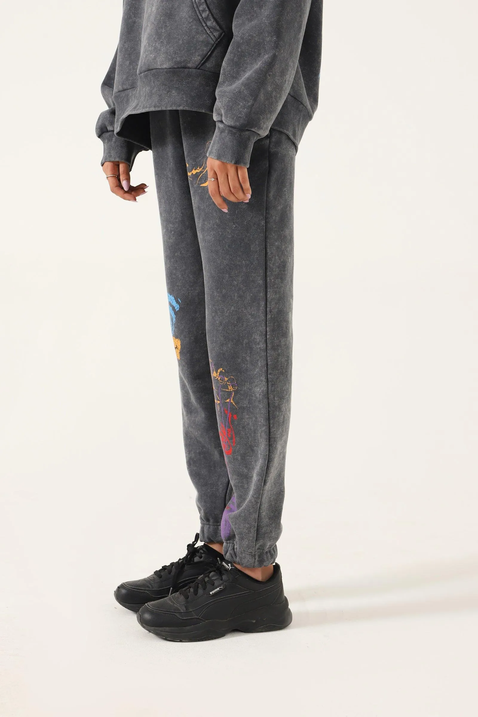 "BRAIN WASH" GREY SWEATPANTS