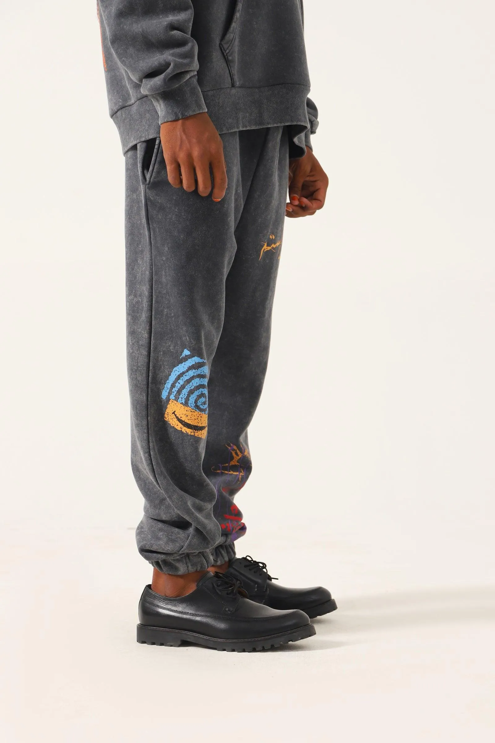 "BRAIN WASH" GREY SWEATPANTS