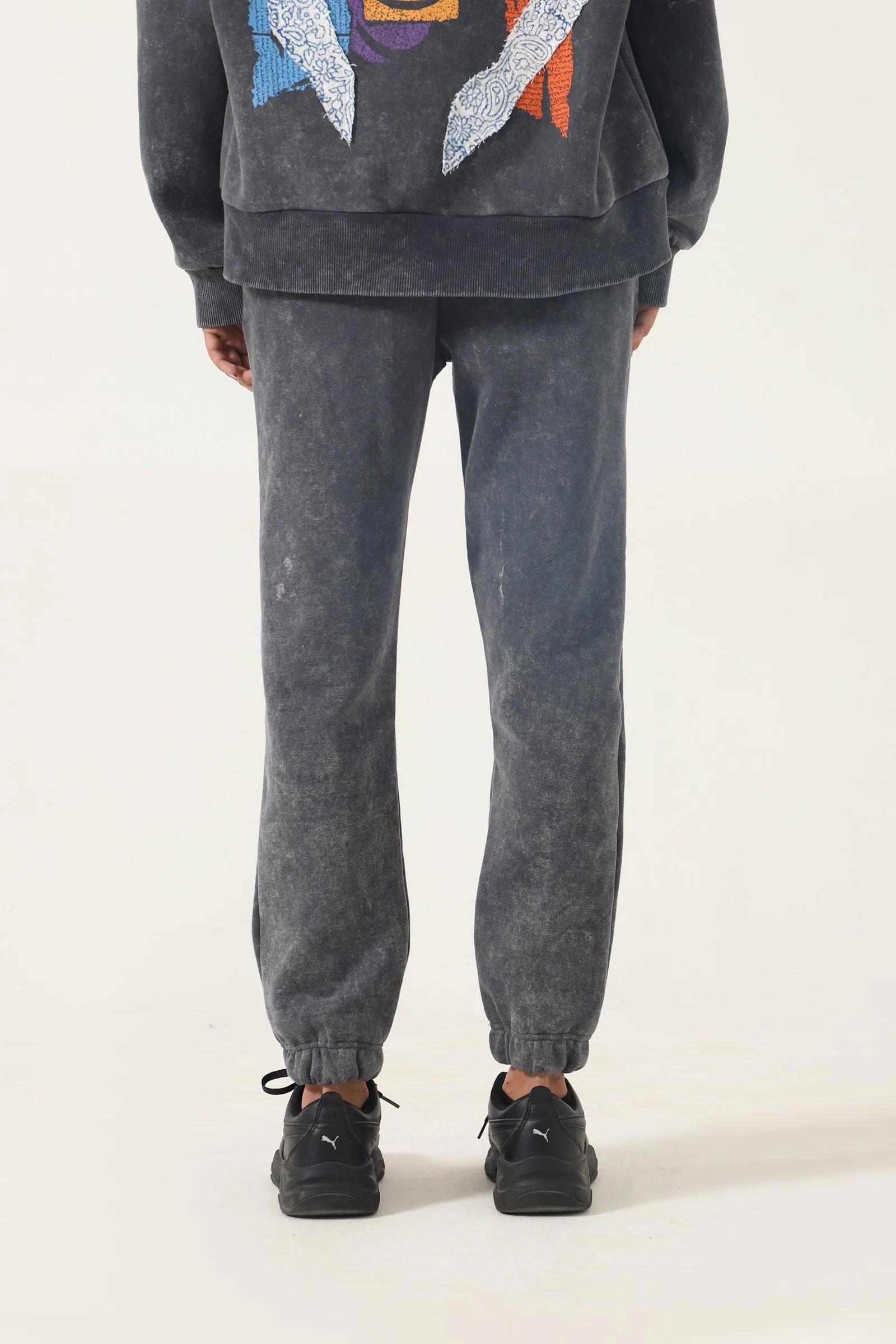 "BRAIN WASH" GREY SWEATPANTS