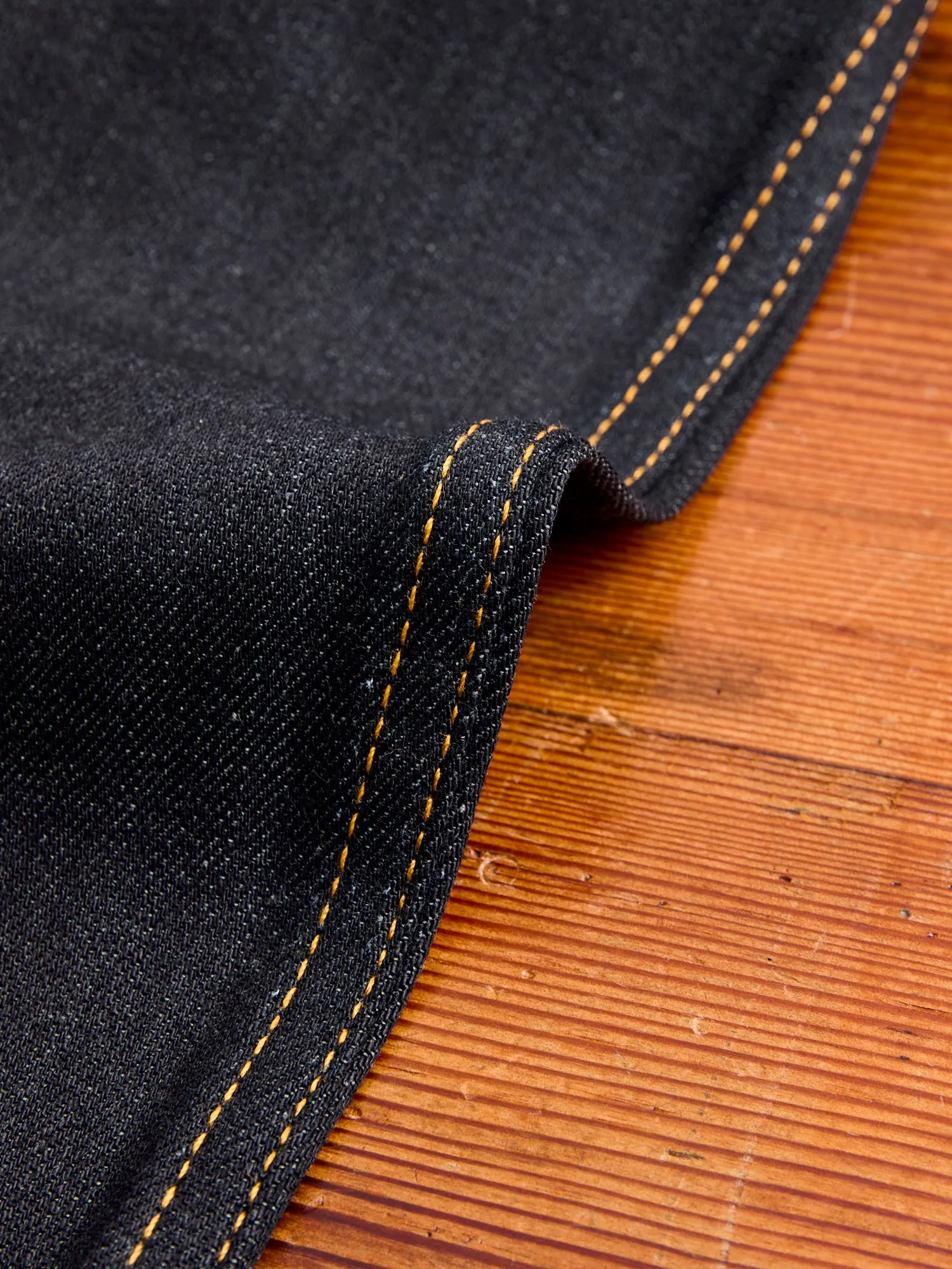 "Deep Indigo Stretch" 11.5oz Selvedge Denim - Weird Guy Fit