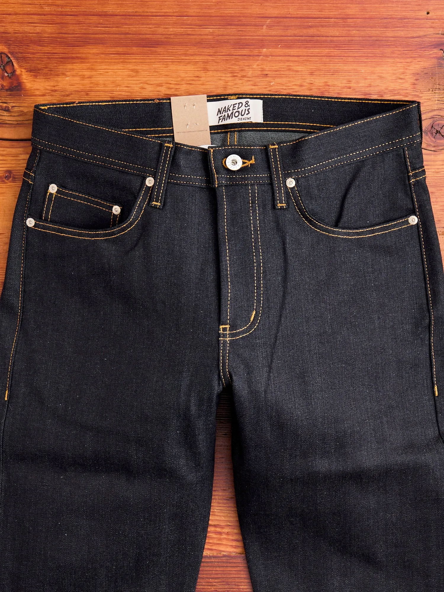 "Deep Indigo Stretch" 11.5oz Selvedge Denim - Weird Guy Fit