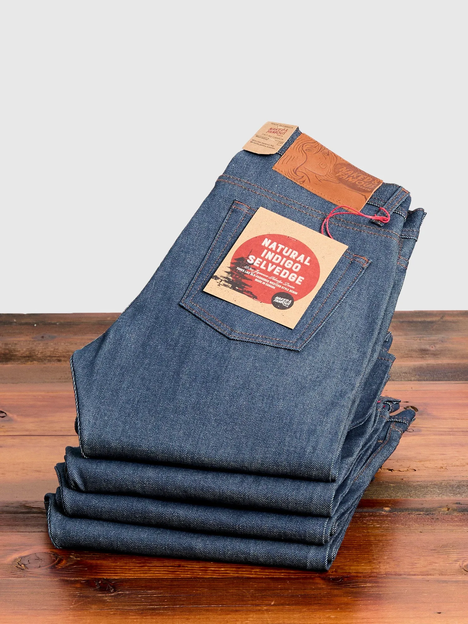 "Natural Indigo Selvedge" 12.5oz Selvedge Denim - Weird Guy Fit