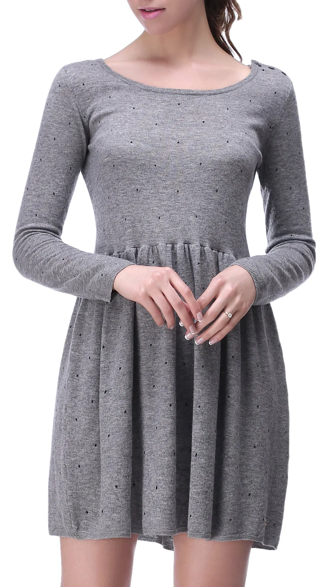 RH Women's Elegant Long Stretch Short Sweater Dress Jumper Outwear Top RH2061