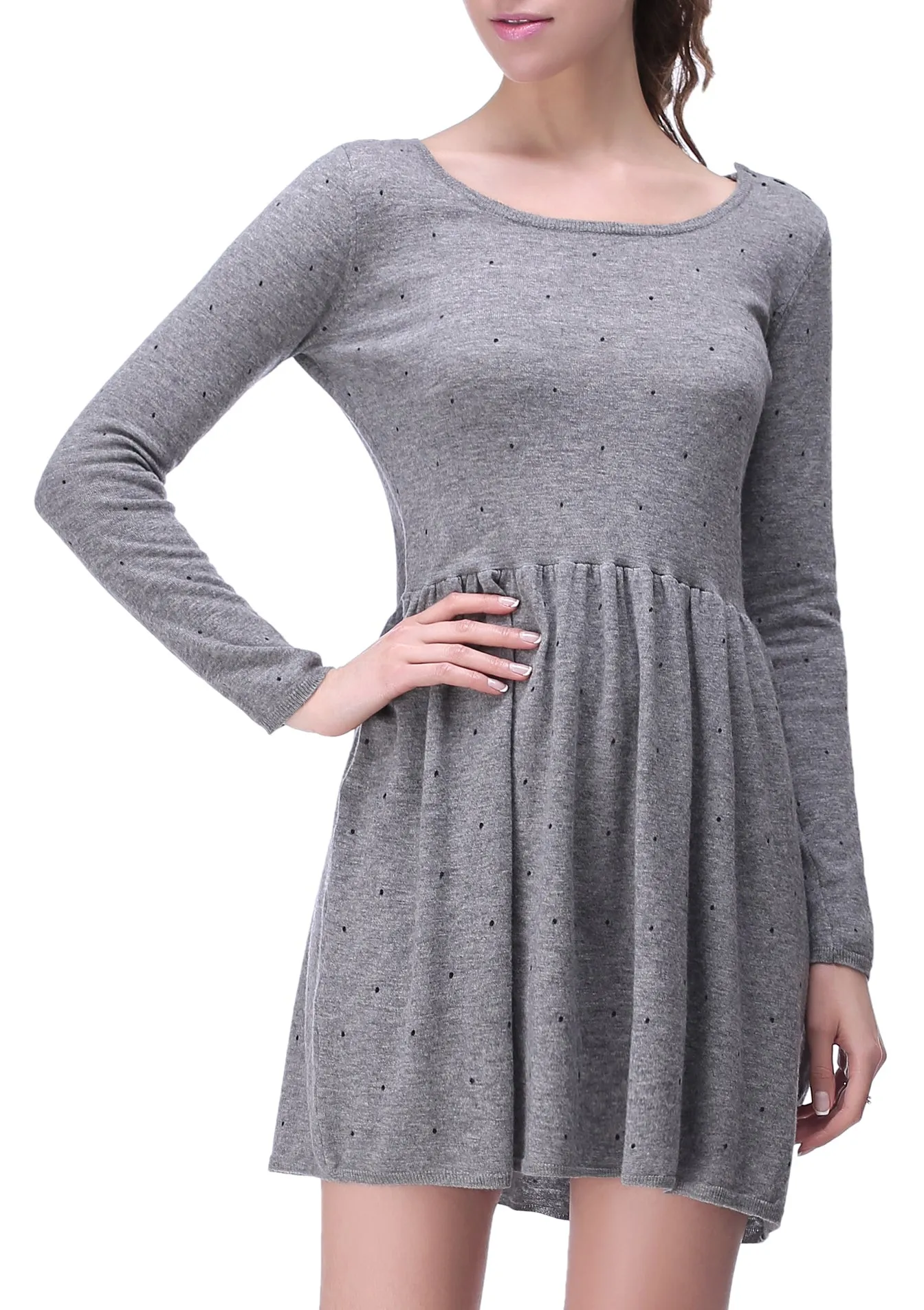 RH Women's Elegant Long Stretch Short Sweater Dress Jumper Outwear Top RH2061