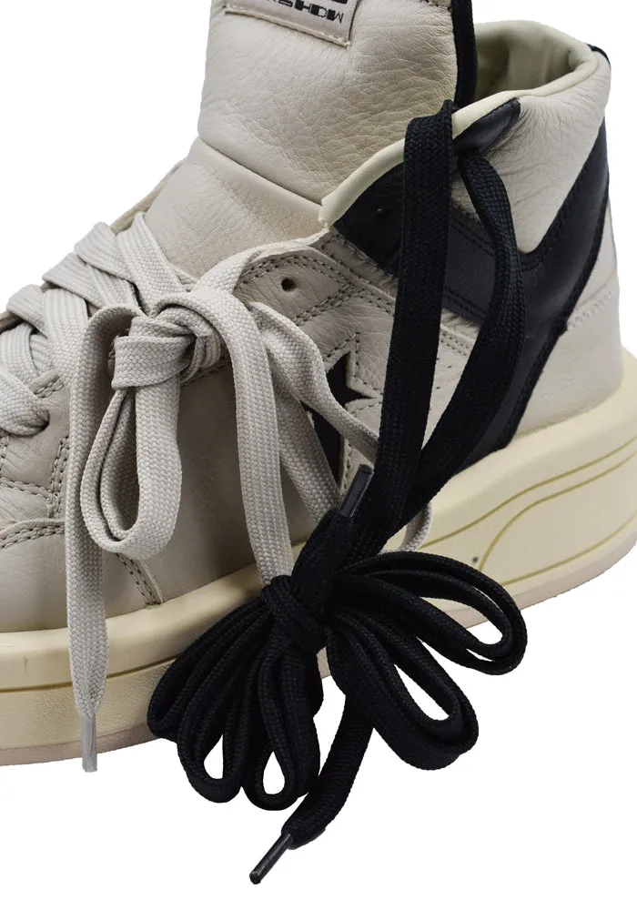 RICK OWENS DRKSHDW X CONVERSE DC02CX758 TURBOWPN HI-CUT SNEAKERS OYSTER/BLACK