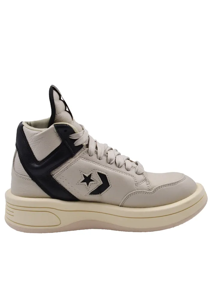 RICK OWENS DRKSHDW X CONVERSE DC02CX758 TURBOWPN HI-CUT SNEAKERS OYSTER/BLACK