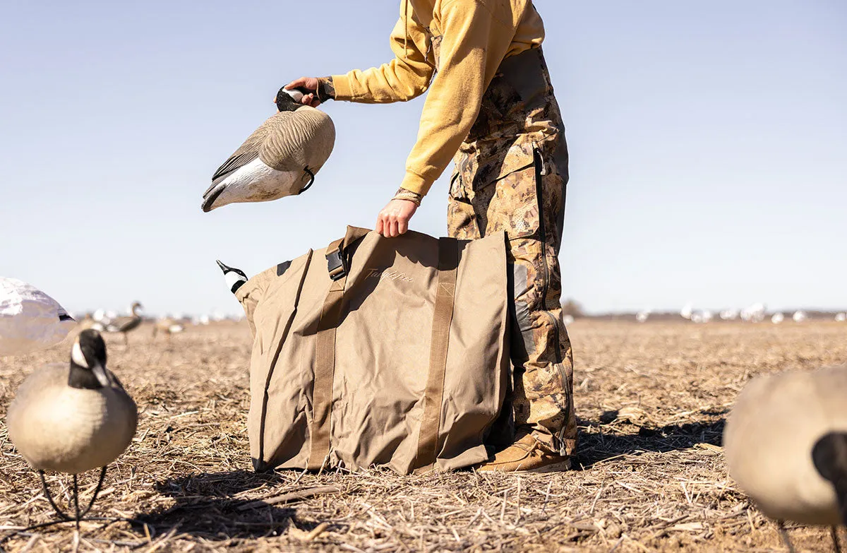 Six Slot Open Top Full Body Goose Decoy Bag - Dirt