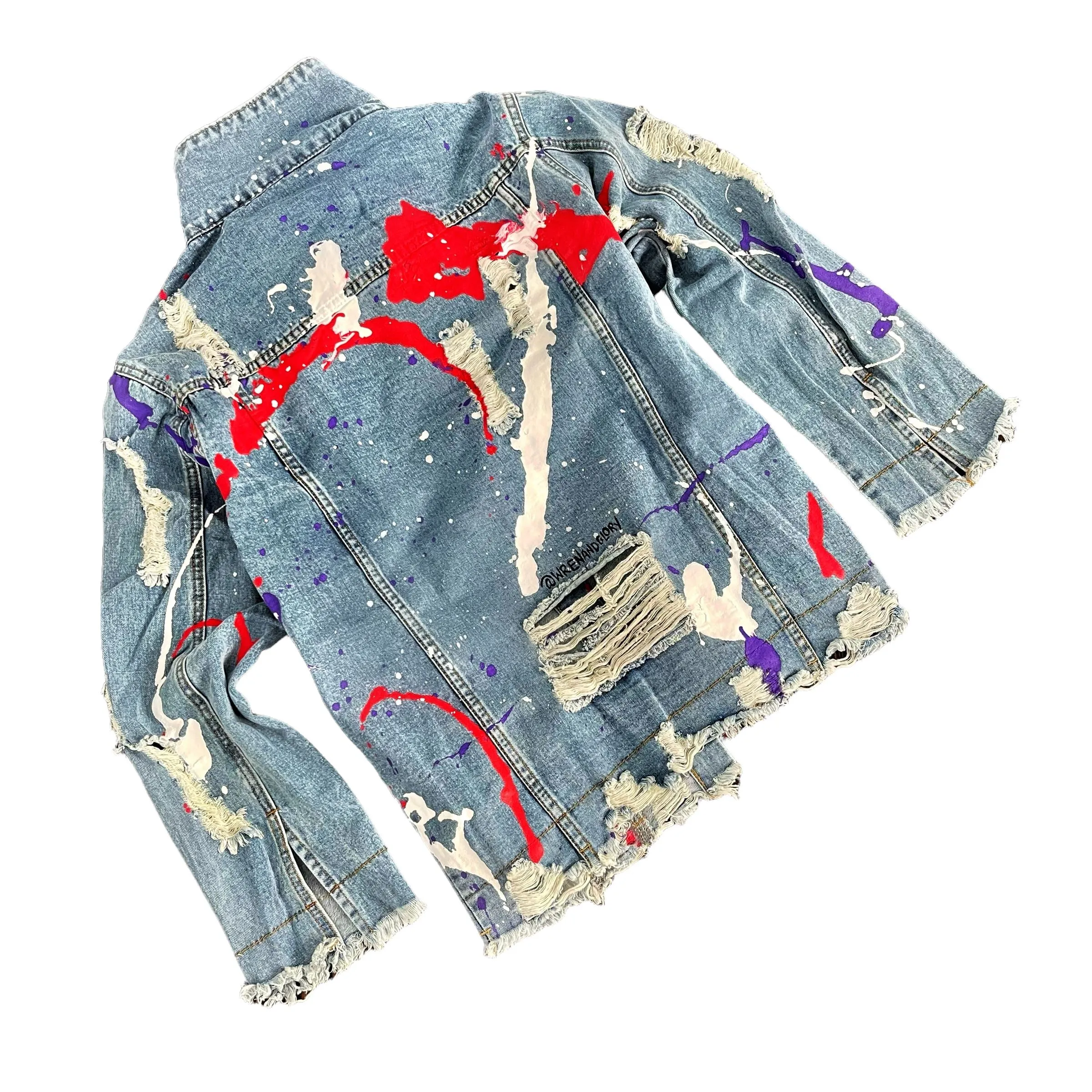 'Splatter World' Denim Jacket