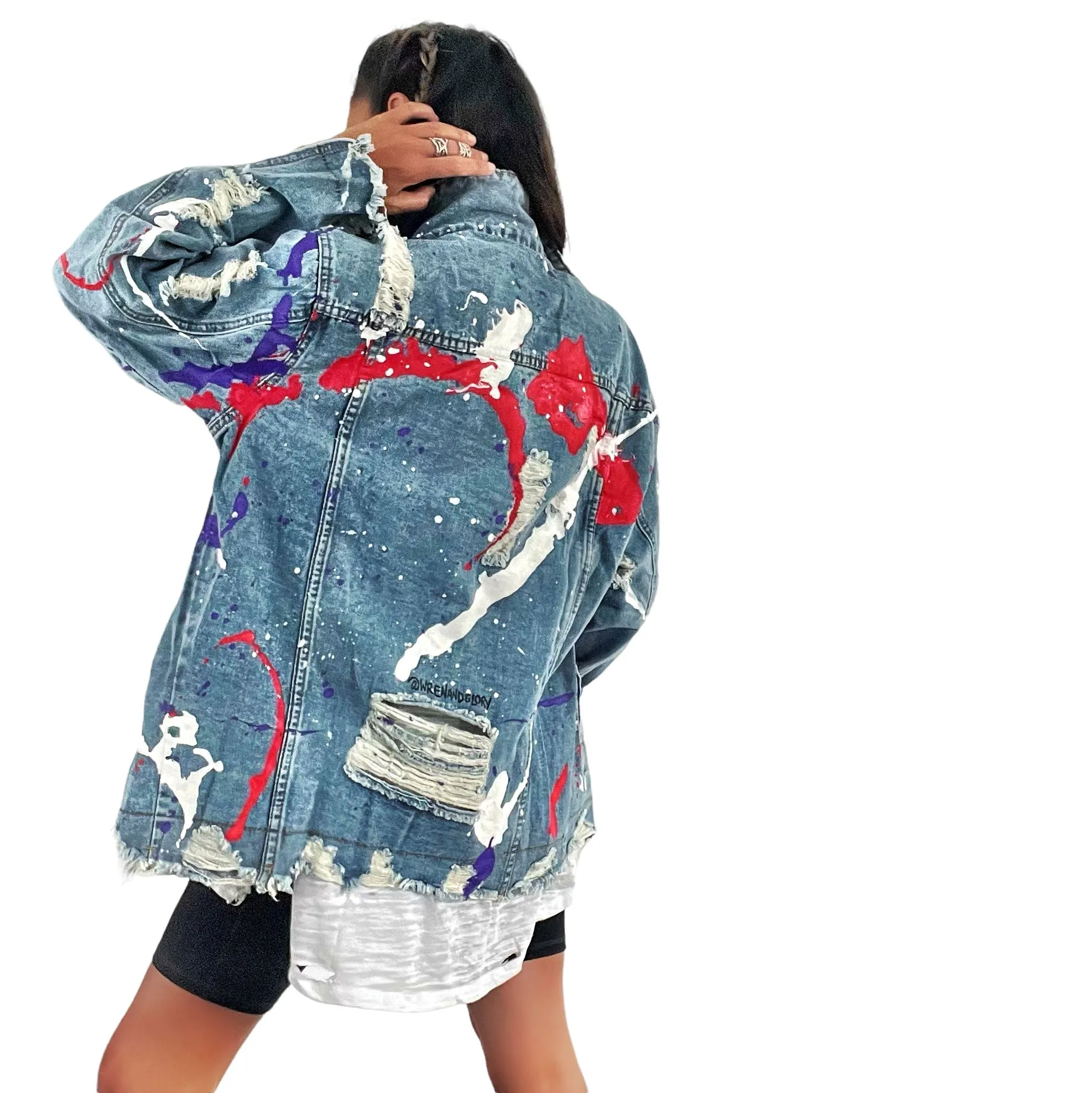 'Splatter World' Denim Jacket