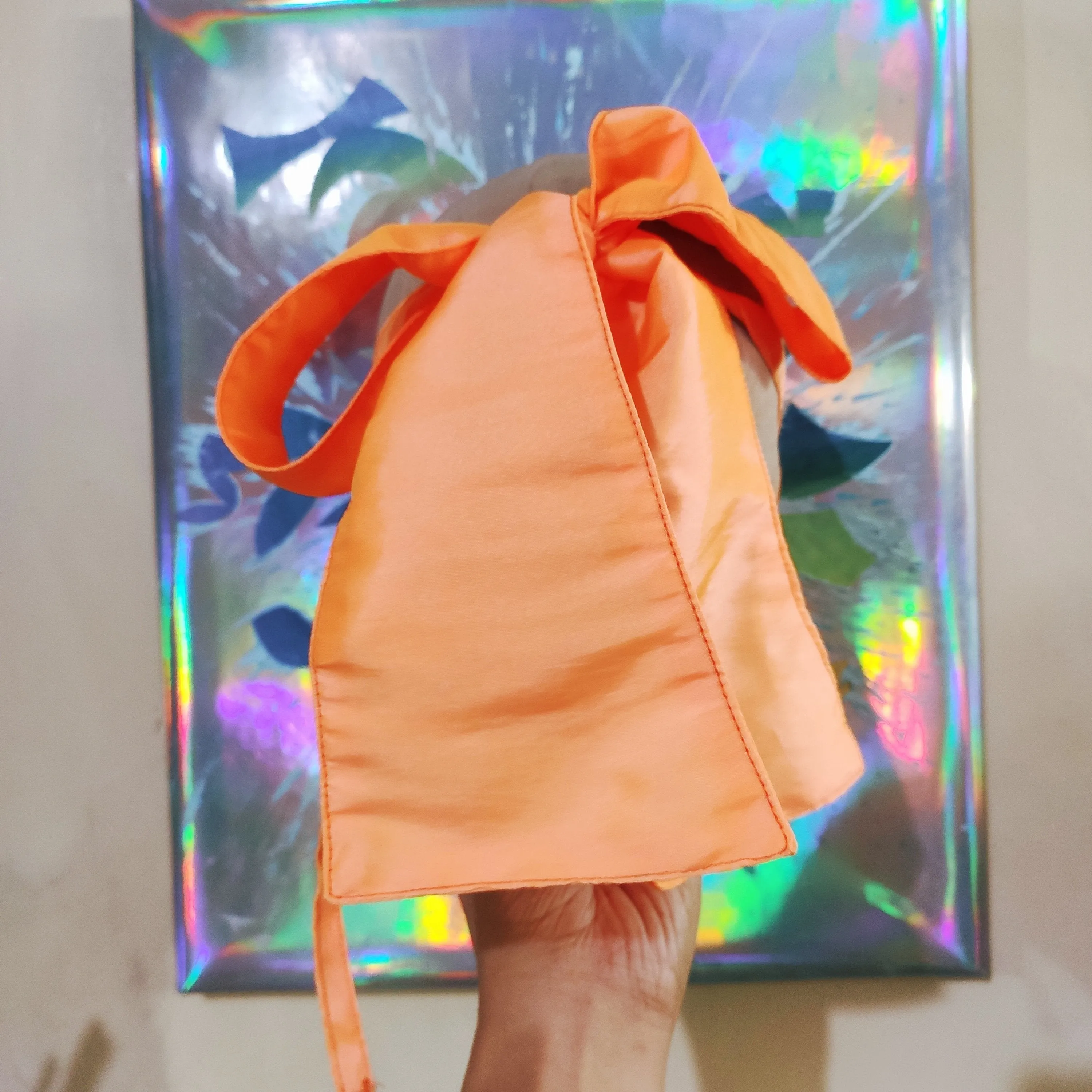 TANGERINE TAFFETA RIBBONETTE