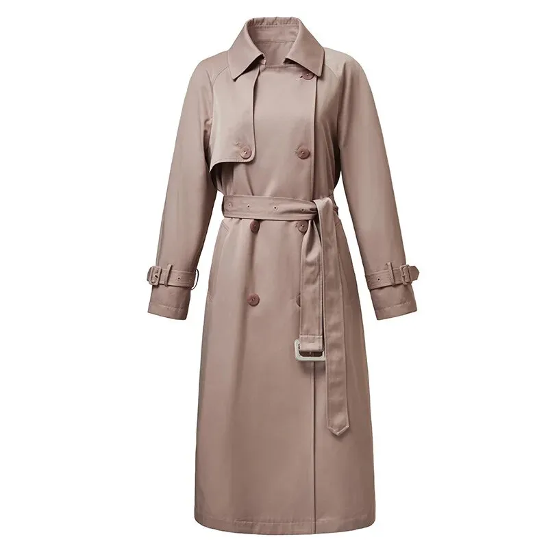 Trench Coat Temperament Pleated Lace-up Pendant Coat